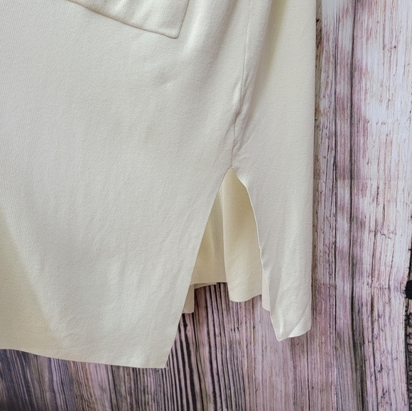 𝅺Linea by Louis Dell'olio Whisper Knit Long Pocket Cardigan Ivory Cream Size 2X - Picture 10 of 12